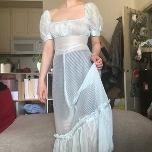 UO pale blue translucent dress